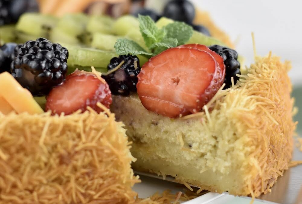 Knafeh Inspired Tart with Fresh Fruit Recipe