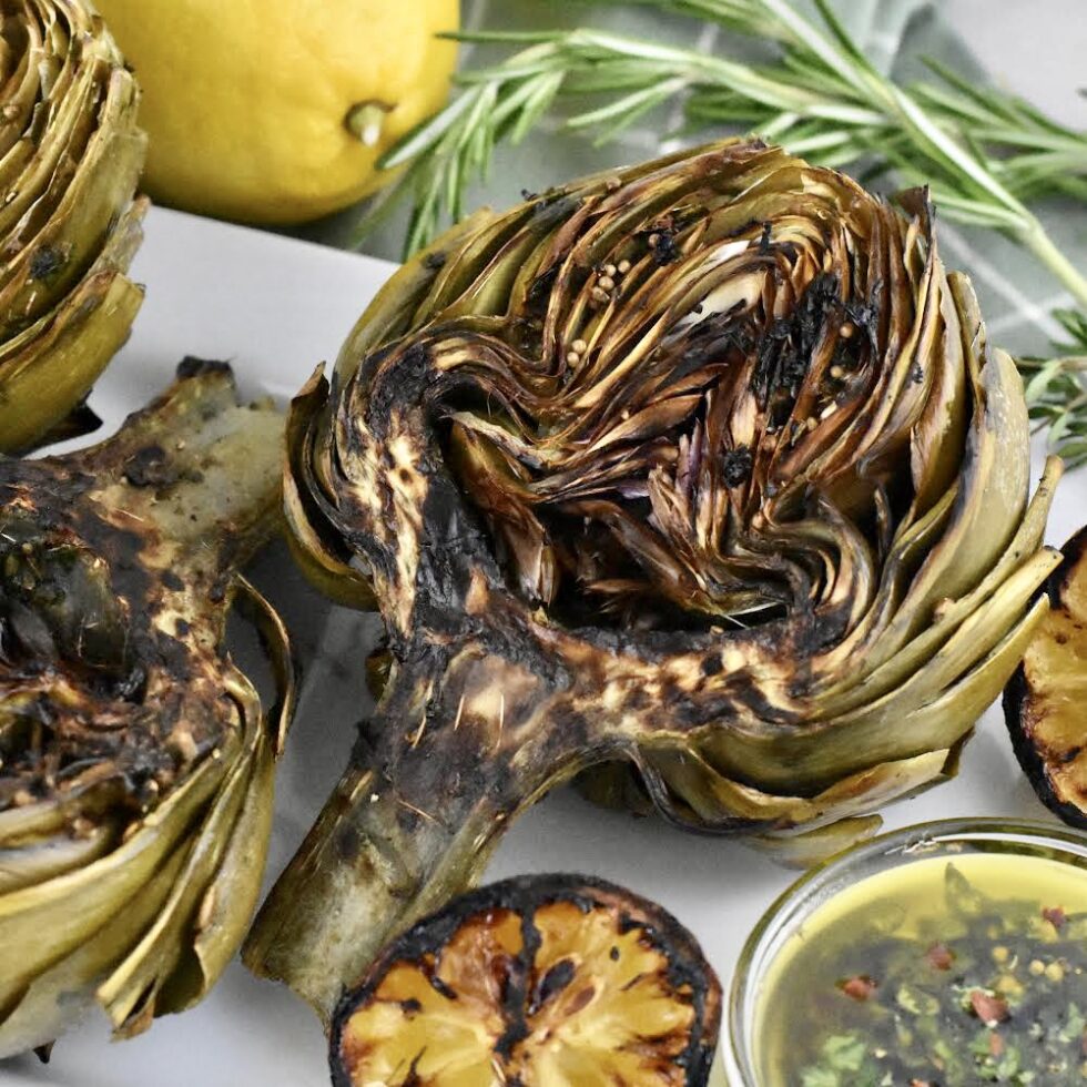 Grilled Artichokes With Fresh Herb Infused Olive Oil - Myka App