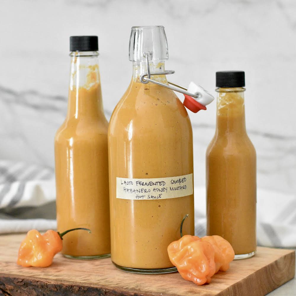 Lacto Fermented Smoked Habanero Honey Mustard Hot Sauce - Myka App